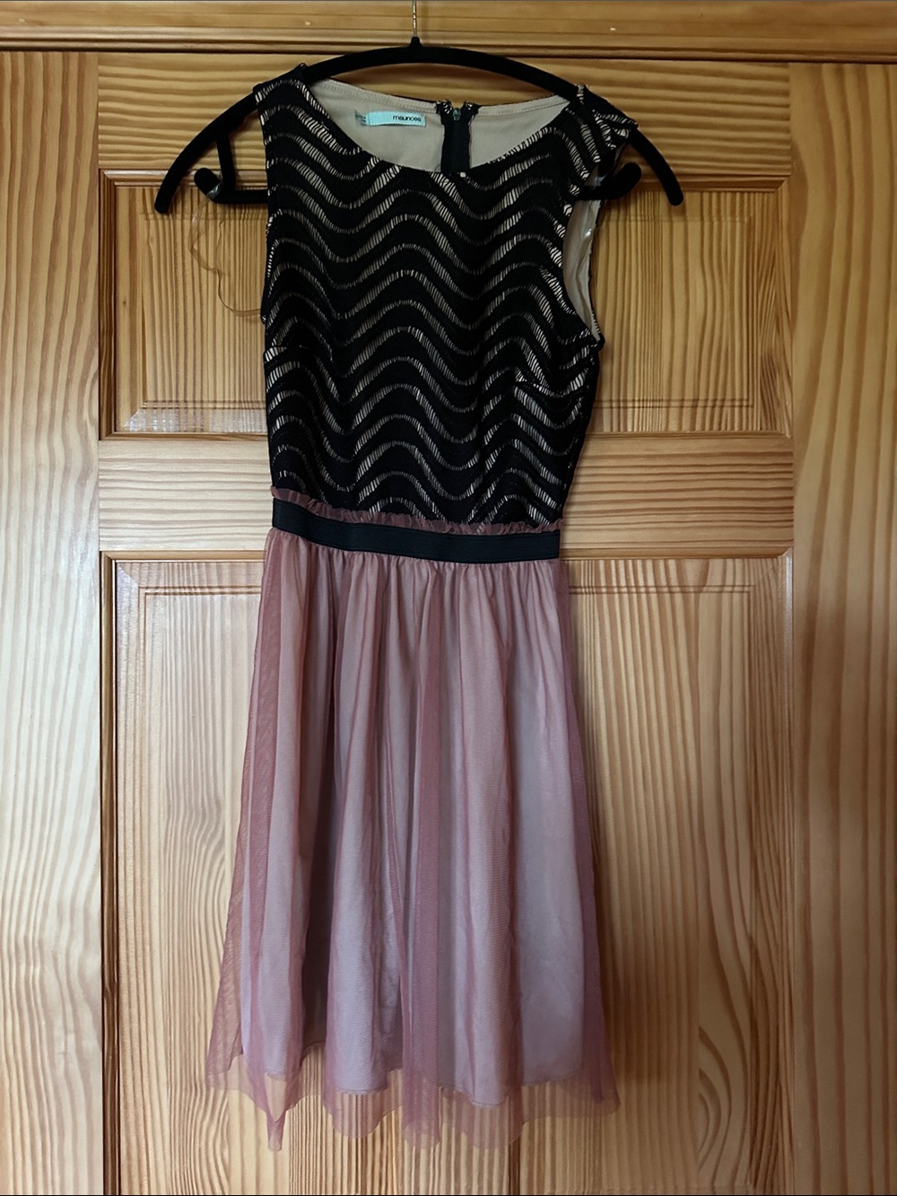 Maurice’s Sleeveless Black & Dusty Rose Party Dress size XS